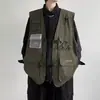 Colete de Trabalho 2026 Multi-Bolsos Fotografia Novo Meio de Comunicação Clube Uniforme de Trabalho Colete Jaqueta Novo Estilo com Impressão de Logo