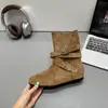 Primer Encuentro Temporada Estilo Retro Desierto Tacón Oculto Botas Vaqueras Mujer 2026 Otoño/Invierno Nueva Llegada Caña Corta Adelgazantes Botas Estilo Martin Moda