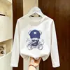 Camiseta base fina de otoño primavera y otoño niños grandes algodón puro ropa de otoño para niños camiseta de manga larga para niños tops para bebé niño