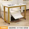 Mesa de Unhas Móvel Camada Única Mesa de Sofá Japonesa para Unhas com Rodas Minimalista Moderna Mesa Sobre Sofá Estação de Unhas
