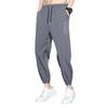 Pantalones de Verano Finos de Seda Helada para Hombre, Corte Holgado, Frescos y de Secado Rápido, Pantalones Casuales, Joggers Deportivos de Nueve Puntos con Puños Elásticos