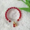 Pulseira de Amendoim Marca Fu Feminina Design Simples de Nicho Explosões Cor Ágata Boa Pulseira de Amendoim Presente ao Vivo Mais Vendido