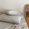 Fresco y Amigable con la Piel Artículo de Gasa de Doble Capa Funda de Almohada Floral Algodón Puro Funda de Almohada Individual 48*74cm Bolsa para Almohada Una Pieza