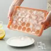 Bola de gelo redonda com tampa esférica bandeja de gelo bola de gelo congelado cubo de gelo molde criativo bandeja de gelo caseiro caixa de gelo