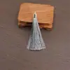 Fabricante 8CM Peso Metálico Tapa Borla Pequeña Borla Marcador de Libros Borla Ropa Accesorios para el Cabello Accesorios de Borla Colgante Venta al por Mayor