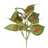 [5 Cabezas de Hierba de Hoja de Perilla] Hojas Simuladas, Plantas Verdes Falsas, Plantas Individuales para Paisajismo de Interiores, Plantas Decorativas en Maceta