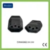 Suministros del Fabricante Enchufe de Alimentación Brasileño Socket de Ensamblaje de Tres Agujeros Redondos Socket de Cableado de Ensamblaje Brasileño 20A 250V