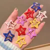 Pinzas para el pelo de niños que no dañan el pelo, lindas pinzas BB de estrella de cinco puntas para niñas, pasadores para flequillos y patillas, accesorios para el pelo de bebé