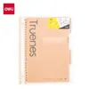 Cuaderno Deli Hb5403 Ligero con Anillas Desmontables de 3 Agujeros, Fácil de Pasar las Páginas Sin Irritar la Mano, Serie de Colores, Cuaderno de Espiral Desmontable