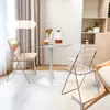 Cadeira Dobrável Banqueta Encosto Plástico Portátil Simples Dormitório Criativo Computador Escritório Casa Exterior Cadeira de Jantar para Adultos