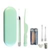 Conjunto de caixa de metal luminosa para escavação de orelhas de bebê, artefato de escavação de orelhas de silicone, pinça de orelha luminosa