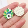 Fútbol Copa del Mundo Deporte Colgante de Aceite Goteante Accesorios de Joyería de Aleación DIY Colgante de Collar Llavero Insignia Conmemorativa