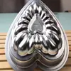 Forma de Bolo Coração 6 Polegadas Duas Camadas Forma de Bolo em Coração Utensílios de Confeitaria Forma de Bolo de Alumínio Forma de Bolo Anodizada