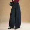 Calça Larga Color Sólida da Moda para Mulheres, Nova Coleção Outono 2026, Cintura Alta, Afina o Corpo, Cobre o Quadril, Versátil, Casual