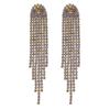 Pendientes de Pedrería de Nuevo Estilo Transfronterizos Europeos y Americanos 2026 con Colgantes Largos en Forma de Rama con Borlas, Pendientes Elegantes y Versátiles para Mujer