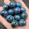 Ágata Azul Lápis Lazúli Contas Redondas Jade Contas Soltas 20 mm Calcedônia Azul Acessórios Grandes para Joias Contas de Jade Feitas à Mão Atacado