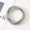 Pulseira Elástica de Aba Larga Dourada Pulseira de Personalidade Europeia e Americana Pulseira com Padrão Espiral de Cânhamo Pulseira de Estilo Frio de Nicho Joias