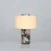 Lámpara de mesa recargable portátil de lujo Bulgari con ambiente de piedra para dormitorio, estudio, hotel, bar, mesita de noche, escritorio, creativa y versátil