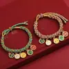 Nuevo Colgante Estilo Tíbet Cuerda de Mano Estilo Tíbet Gama Alta Exquisito Tendencia Nacional Retro Estilo Pareja Cuerda de Cadena Thangka del Tíbet en