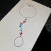 Pulsera Anillo Integrado de Circonita Color Súper Brillante de Lujo Diseño Simple de Alto Valor Pulsera de Joyería de Mano de Moda para Mujeres