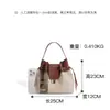 Bolsa Saco Versátil Patchwork 2026 Pingente de Cavalo Pequeno Bolsa de Mão em Couro Genuíno Cor de Bloco Nicho Bolsa Transversal Elegante de Alta Qualidade