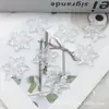 Copos de Nieve Acrílicos Transparentes de Colores Colgante DIY para Árbol de Navidad Estéreo de Doble Cara Cortina para Puerta Estilo Joyería Accesorios