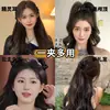 Nuevo y Elegante Pinza para el Cabello de Princesa con Lazo Negro 2025 para Mujeres con Corona Alta Esponjosa y Flequillo Lateral