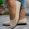 Nuevos Zapatos Planos de Punto de Talla Grande de Comercio Exterior de Corte Bajo para Mujer, Cruzados, Casuales, de Punta Redonda, para Ponerse Fácilmente, Transpirables, para Conducir