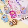 Cartera pequeña Labubu para niños de silicona, pequeño regalo, llavero, colgante, lindo regalito para máquina de garra, en stock