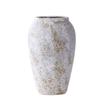 Jarrón de flores de gran diámetro, de cerámica simple, hidropónico, con adornos, estilo vintage, para casa de familia, estilo chino, sencillo.