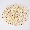 Flor de Jazmín Simulada Flor Individual Margarita de Tres Capas Materiales para Decoración de Sombreros DIY Hecho a Mano Accesorios para Guirnaldas Flores Falsas