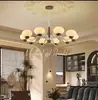 Lámpara de araña estilo vintage para la sala de estar, luz principal con una sensación de lujo ligero y alta gama, retro y elegante estilo Bauhaus, lámpara de hierro de 6 luces para el comedor