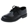 Zapatos de cuero estilo británico para niños, nuevo modelo otoño 2026, zapatos negros sencillos para actuaciones escolares, zapatos casuales para niños mayores, transfronterizos