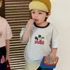 Rolos Grandes e Pequenos 26 Novos Estilos de Verão Estampados em Ambos os Lados Desenhos Animados Camisetas de Algodão de Manga Curta-210299