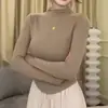 Venta al por mayor transfronteriza Otoño e Invierno Terciopelo Alemán Ropa Interior Cálida, Corte Ajustado, Efecto Adelgazante, Cuello Alto Pequeño, Camiseta de Manga Larga Corta Tops para Mujer