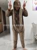 Ropa de dormir de animales de dibujos animados de Capibara Conejo Polvo Oso Marrón Franela para Hombre y Mujer Ropa de Casa de Pareja Otoño e Invierno