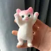 Gato Popular Pequeno de Levantar a Pata Transfronteiriço Brinquedo de Apertar para Alívio do Estresse, Gatinho Realista Brinquedo de Desabafo, Gato Fofo de Apertar para Animais de Estimação