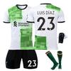 2324 Liverpool Visitante Jersey Verde Número 11 Salah 27 Nunez 66 Arnold Aficionado al Fútbol Modelo Nuevo
