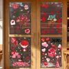 Gnomo del Día de San Valentín Flor de Rosa Taza de Regalo Pegatinas Decorativas Estáticas para Puertas y Ventanas de Vidrio