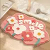 Estilo Ins Pequeño Fresco y Sencillo Imitación Cachemir Felpudo Absorbente Antideslizante Resistente al Desgaste Alfombra de Baño Felpudo Absorbente y Resistente a las Manchas