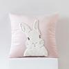 Almohada personalizada DIY, bonita almohada de conejo estilo Ins para dormitorio, sofá, almohada bordada tridimensional para cintura de coche.