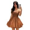 Vestido de Noite Transfronteiriço Ombro a Ombro 2026 Verão Novo Vestido de Cocktail de Renda Luxo Leve Nicho Vestido de Banquete de Alta Qualidade