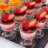 Copo para Bolo Mousse Copo quadrado Mesa de sobremesas Copo inclinado para pudim e gelatina Copo de Farelo Tiramisu Copo de plástico descartável