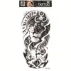 Fabricantes de calcomanías de tatuajes impermeables Yuanhua en stock venta al por mayor tótem cabeza de lobo calcomanías de tatuajes de texto árabe suministro transfronterizo
