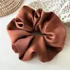 Scrunchies de Cetim Estilo Coreano Atacado, Elásticos de Cabelo Grandes de Cor Sólida, Faixas de Cabelo para Rabo de Cavalo Alto, Alta Elasticidade, Elásticos de Cabelo Não Prejudiciais