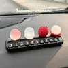 Placa de número de teléfono para coche, todo va bien, placa de número de aparcamiento temporal, decoración creativa para coche con diseño de lichi luminoso