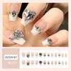 Dicas de Unhas com Pedras de Diamante Mais Vendidas no Tiktok, Arte de Unhas, Adesivos de Unhas Postiças, Unhas Longas Usáveis Feitas à Mão de Alta Qualidade Atacado