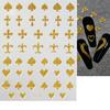 Nuevas pegatinas de arte de uñas 3D con brillo transfronterizas, pegatinas adhesivas para uñas con línea de onda de brillo dorado y plateado francés, uña