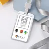 Juego de portatarjetas de trabajo de aleación de aluminio tarjeta de trabajo hecho a medida insignia de estudiante de alta calidad diseño de placa de número de trabajo cuerda para colgar