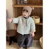 Conjunto de Invierno para Bebé Niño Estilo Coreano Chaqueta Gruesa Cálida y Pantalón de Chándal Conjunto de Dos Piezas